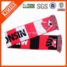 acrylic knit woven football scarf